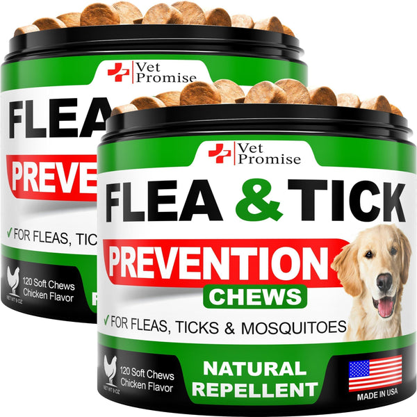 (2 Pack) Flea and Tick Prevention for Dogs Chewables – ri-son