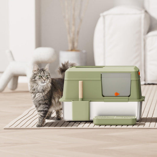 Transformable 2 - Entry Stainless Steel Cat Litter Box - ri-son