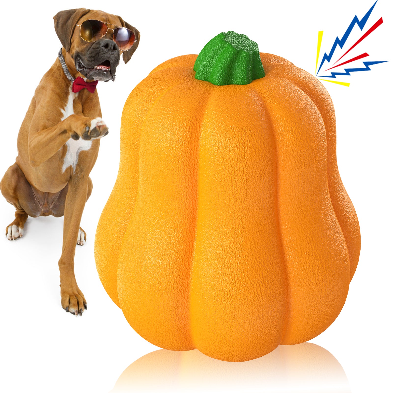 Squeaky Pumpkin Dog Chew Toy