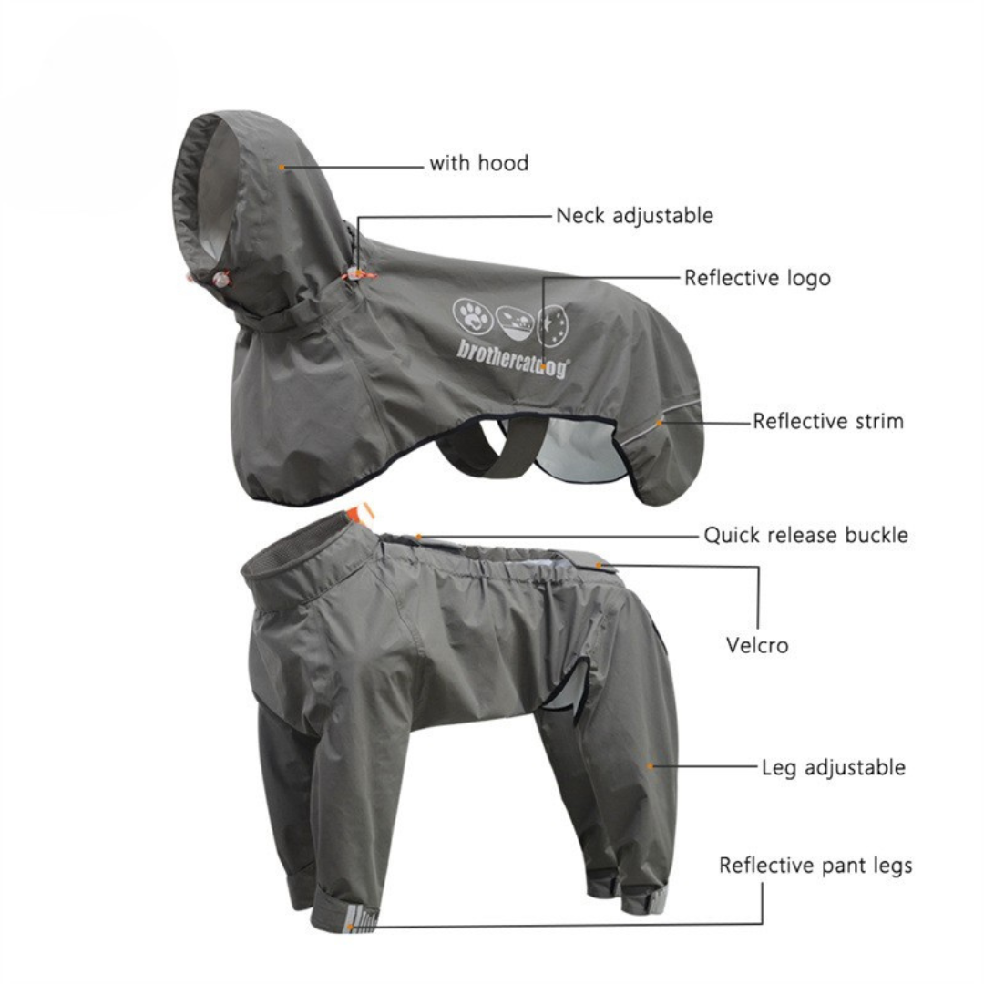 Ultimate Dog Rain Coat with Reflective Feature - ri-son