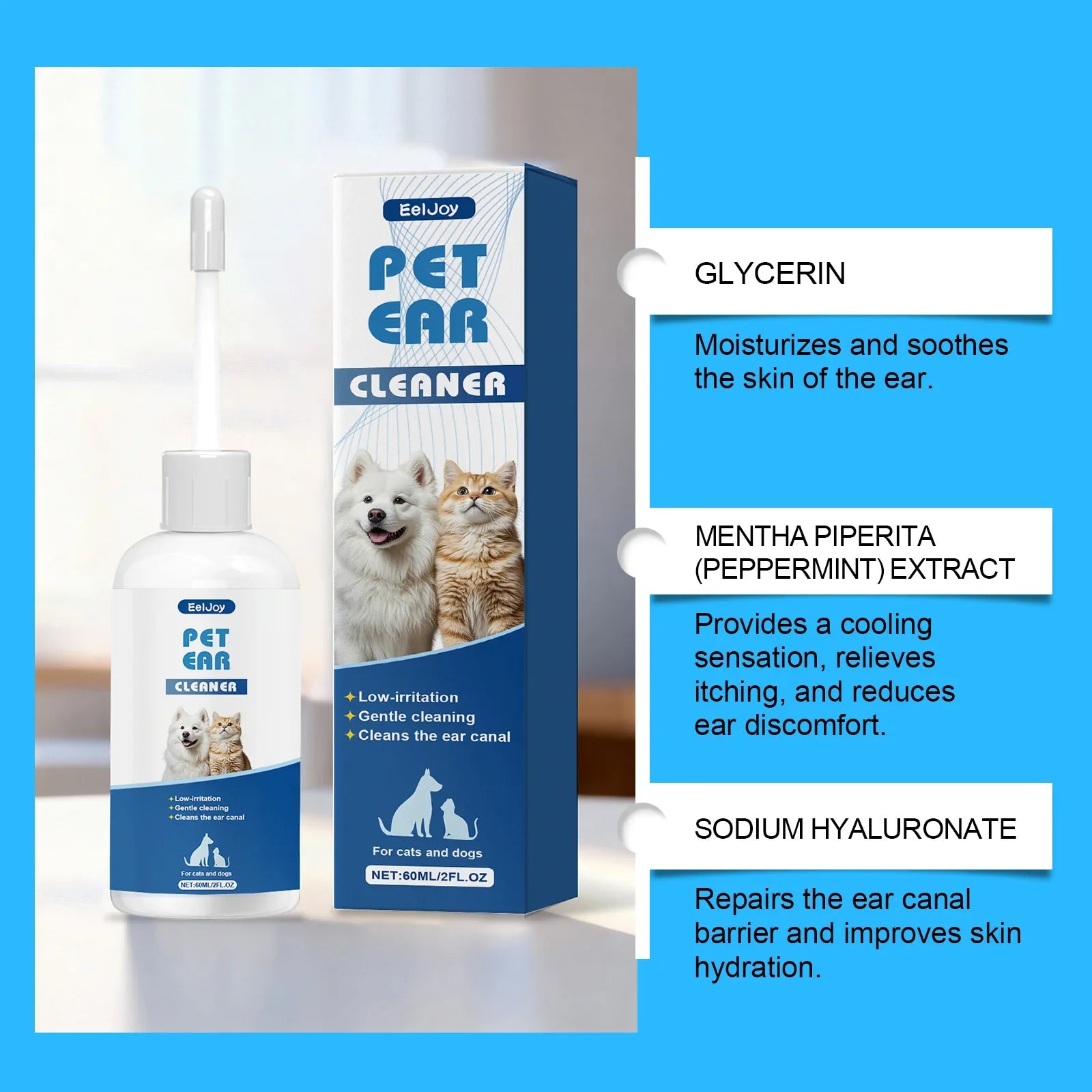 EelJoy Natural Plant GredientPet Ear Cleaner