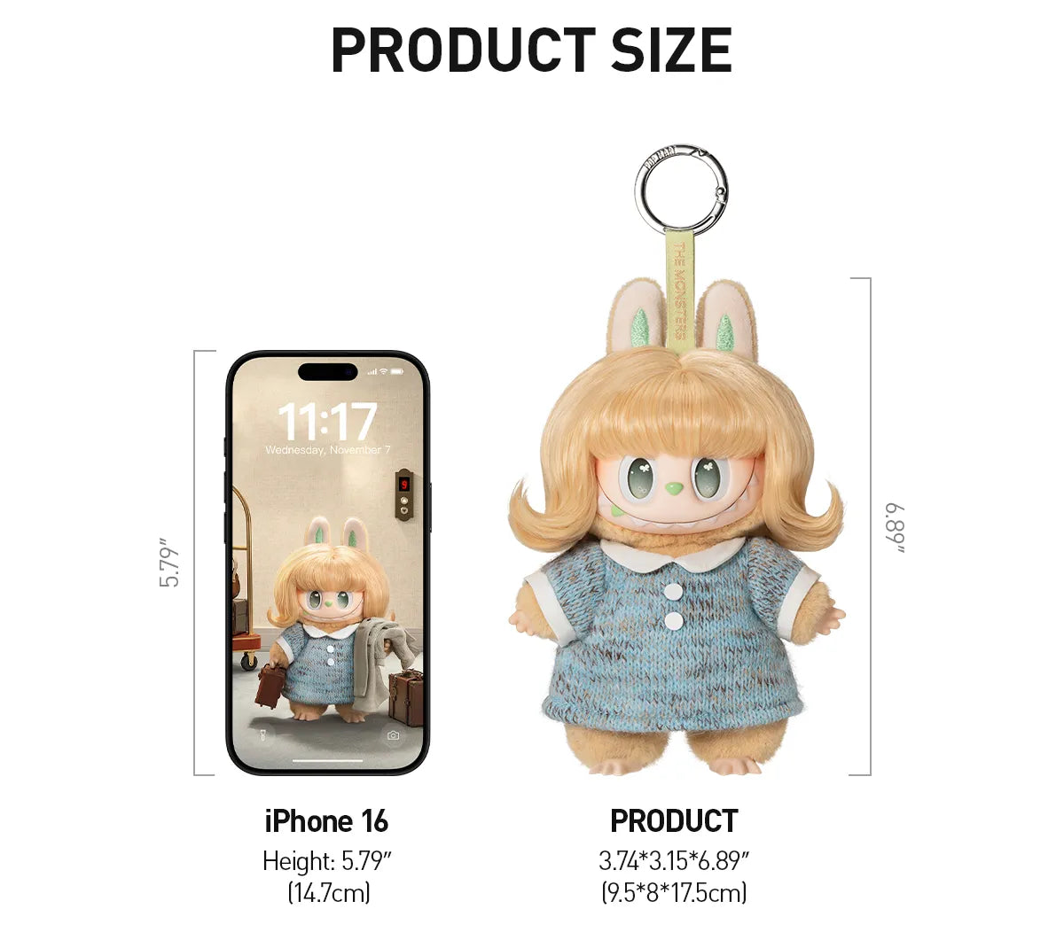 POP MART The Monsters Hair Salon Series Vinyl Plush Pendant Blind Box