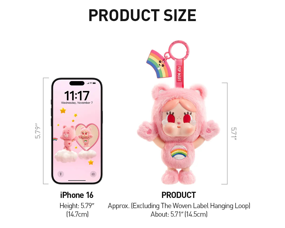 CRYBABY × Care Bears Series - Vinyl Plush Pendant Blind Box