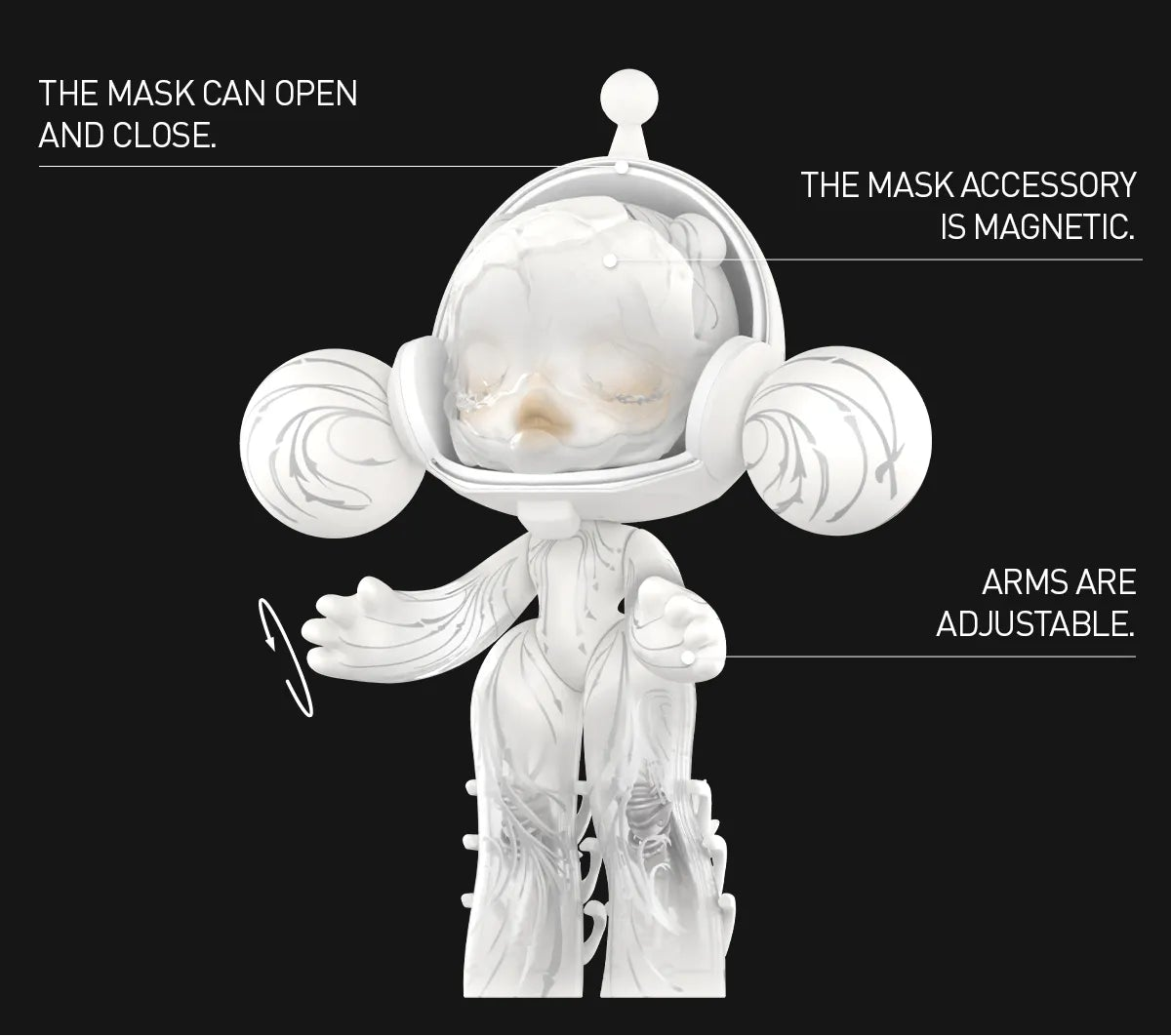 MEGA α SKULLPANDA 400% Robert Wun – Vestige d'astre