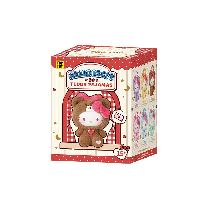 HELLO KITTY Teddy Pajamas Plush Keychain Series Blind Box