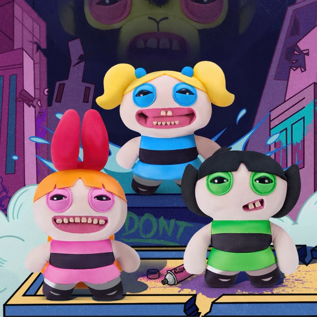 Fuggler × The Powerpuff Girls Plush Toy