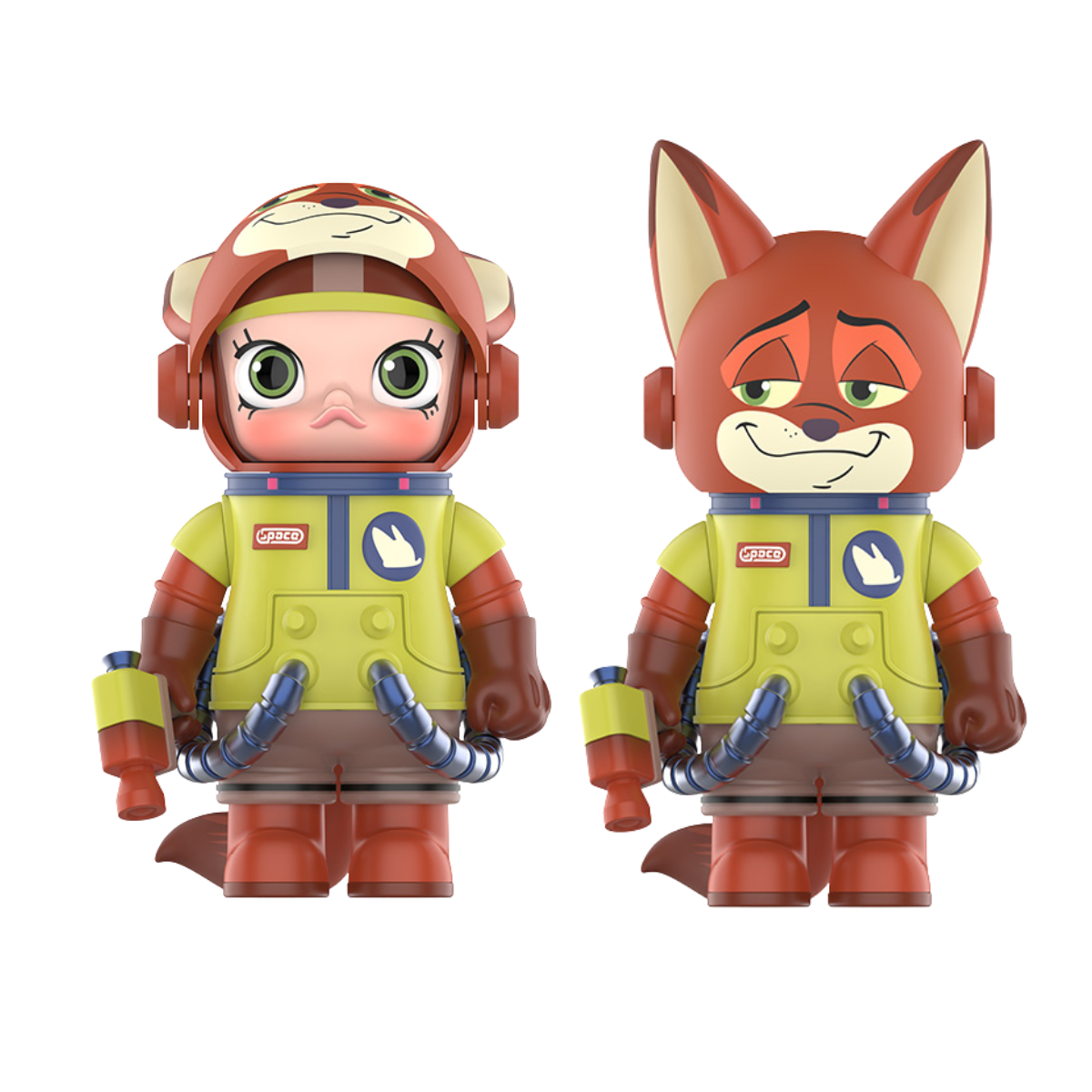 Pop Mart Mega Space Molly Zootopia Judy & Nick Set 100%