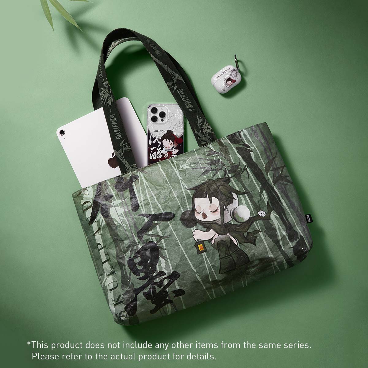 SKULLPANDA The Ink Plum Blossom Series-Tote Bag
