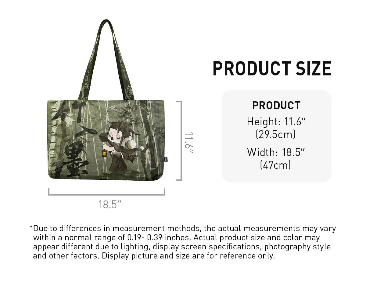 SKULLPANDA The Ink Plum Blossom Series-Tote Bag