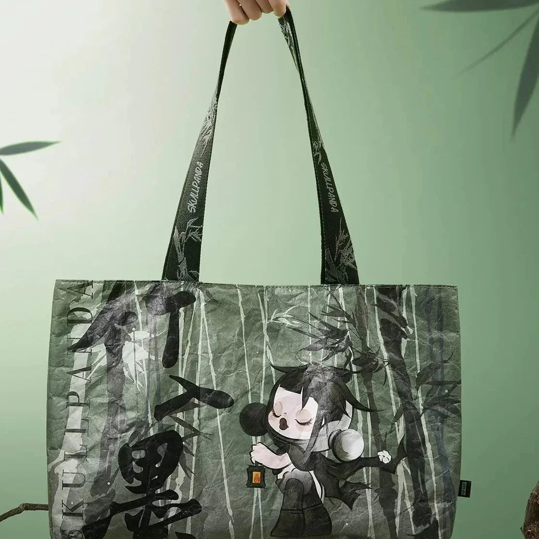 SKULLPANDA The Ink Plum Blossom Series-Tote Bag