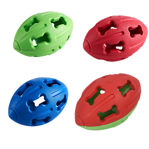 Bone Pattern Hollow Football Chew Toy R-T04 - Durable Dog Plaything for Export Markets