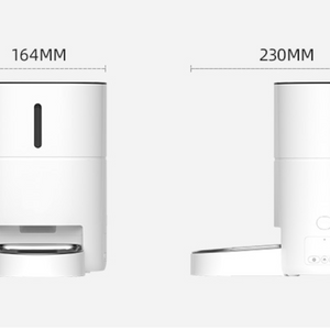 Smart Automatic Pet Feeder - 4L Capacity, Dual Power, APP-Controlled with Personalized Recording, White R-F04