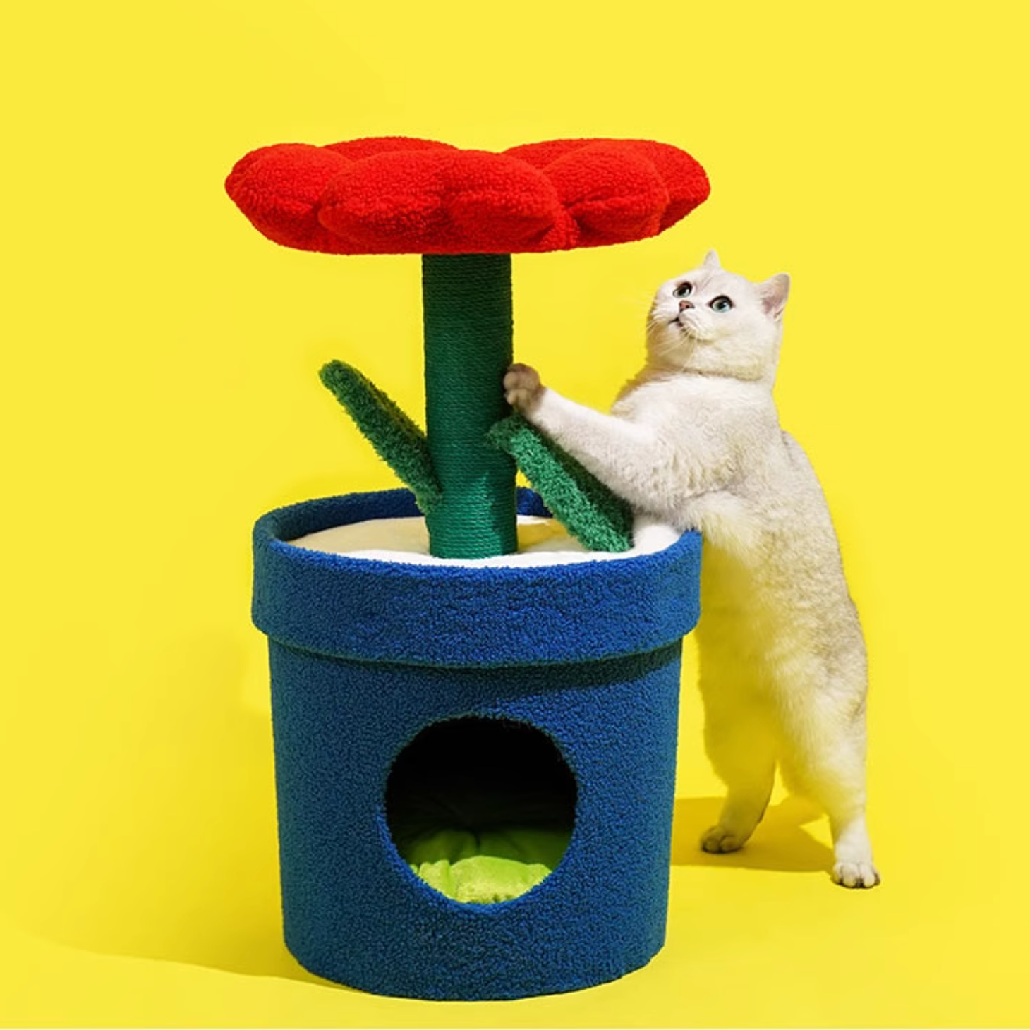 Zeze Pet|Rich Flower Cat Tree For Resting and Playing - ri-son