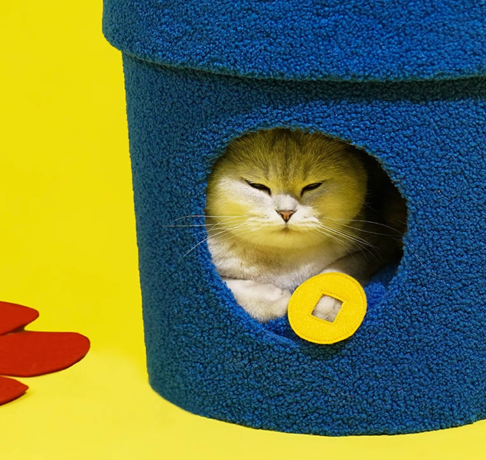 Zeze Rich Small Flower Cat Tree,Resting Playing Cat Tower, 1 cave - ri-son