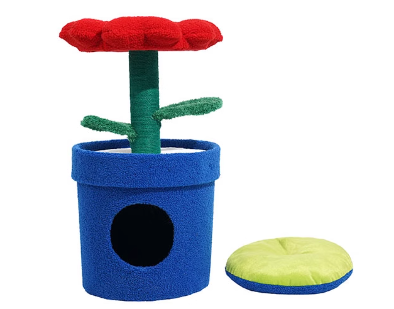 Zeze Rich Small Flower Cat Tree,Resting Playing Cat Tower, 1 cave - ri-son