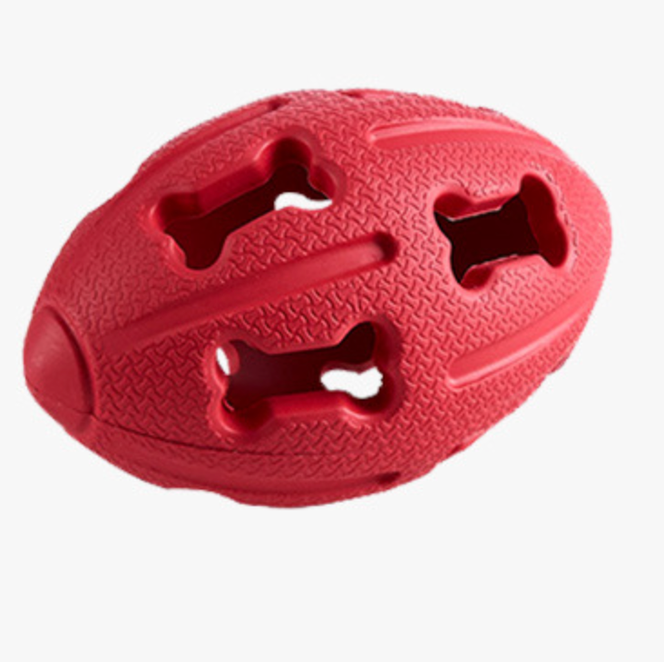 Dog Toy for Aggressive Chewers,Red Football Dog Chew Toys For Large Dogs, 5 inch (12cm) - ri-son