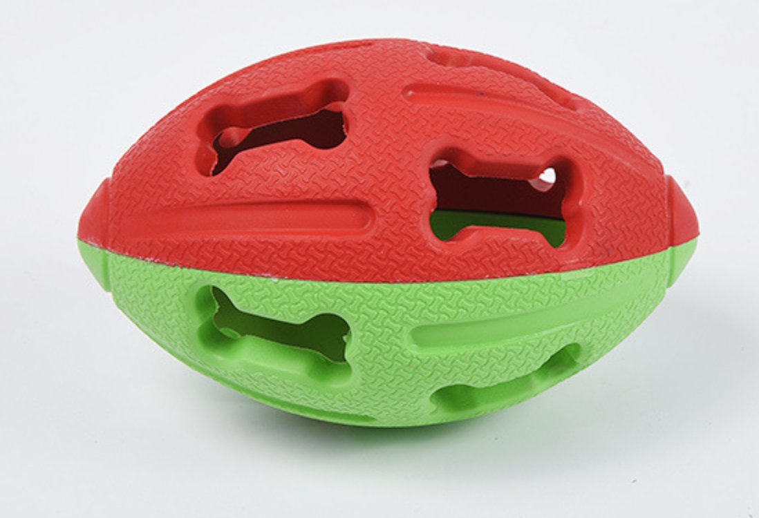 Dog Toy for Aggressive Chewers,Red Football Dog Chew Toys For Large Dogs, 5 inch (12cm) - ri-son