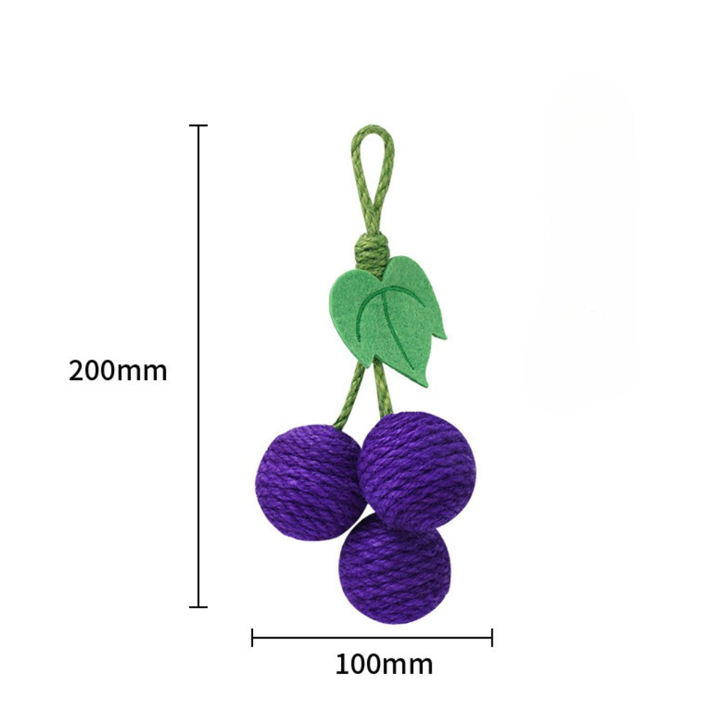 Zeze Sisal Fruit Cat Toy Ball,Cat Teaser Toy,Cat Scratching Toy - ri-son