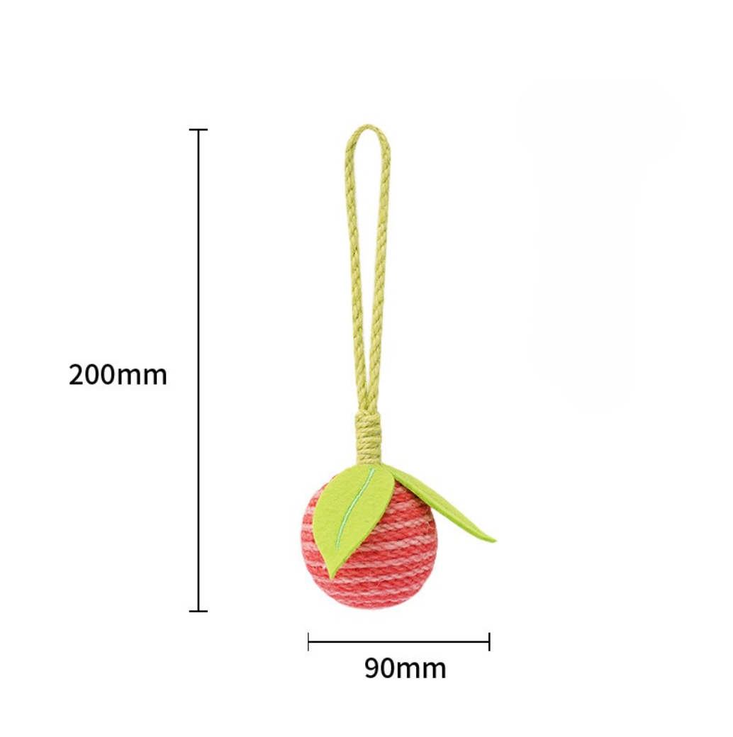 Zeze Sisal Fruit Cat Toy Ball,Cat Teaser Toy,Cat Scratching Toy - ri-son