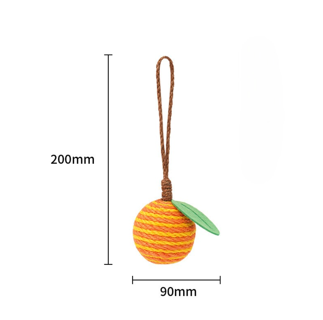 Zeze Sisal Fruit Cat Toy Ball,Cat Teaser Toy,Cat Scratching Toy - ri-son