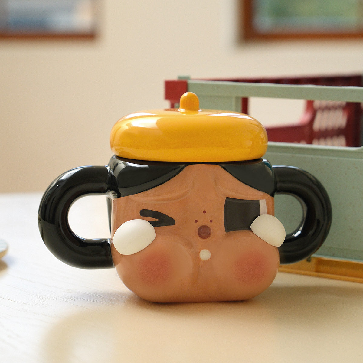 CRYBABY Sad Club Series Ceramic Cup (Golden & Brown)