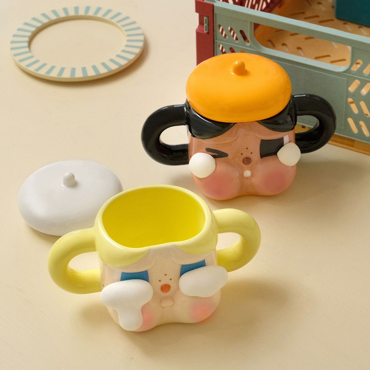 CRYBABY Sad Club Series Ceramic Cup (Golden & Brown)