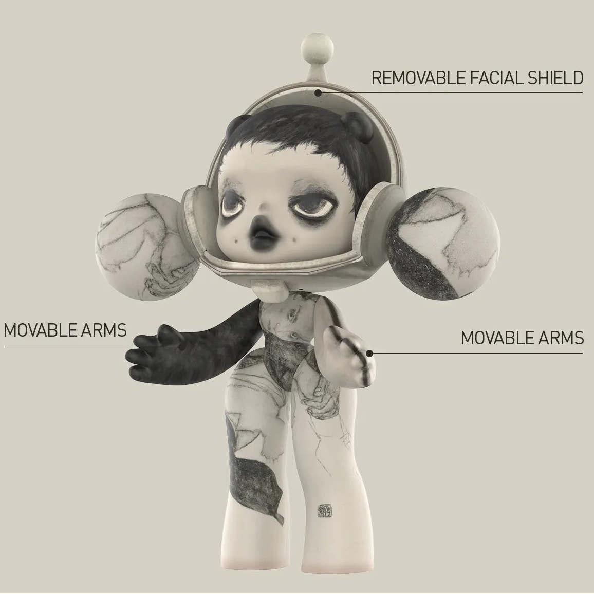 MEGA α SKULLPANDA 400% Egon Schiele