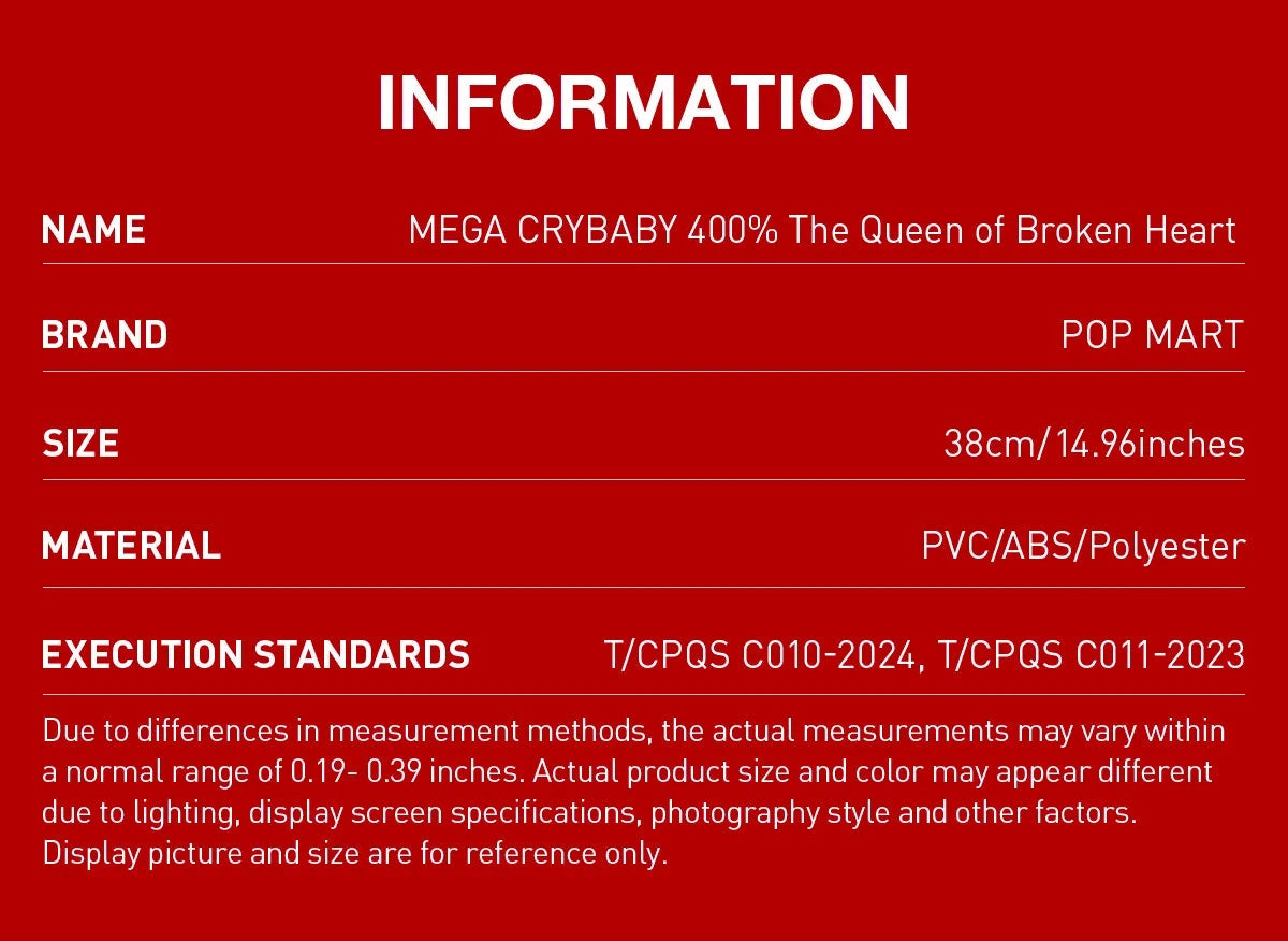 MEGA CRYBABY 400% The Queen of Broken Heart