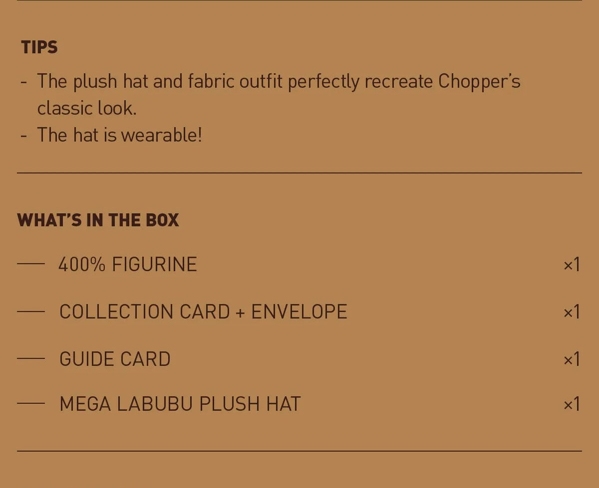 MEGA LABUBU 400% TONY TONY CHOPPER