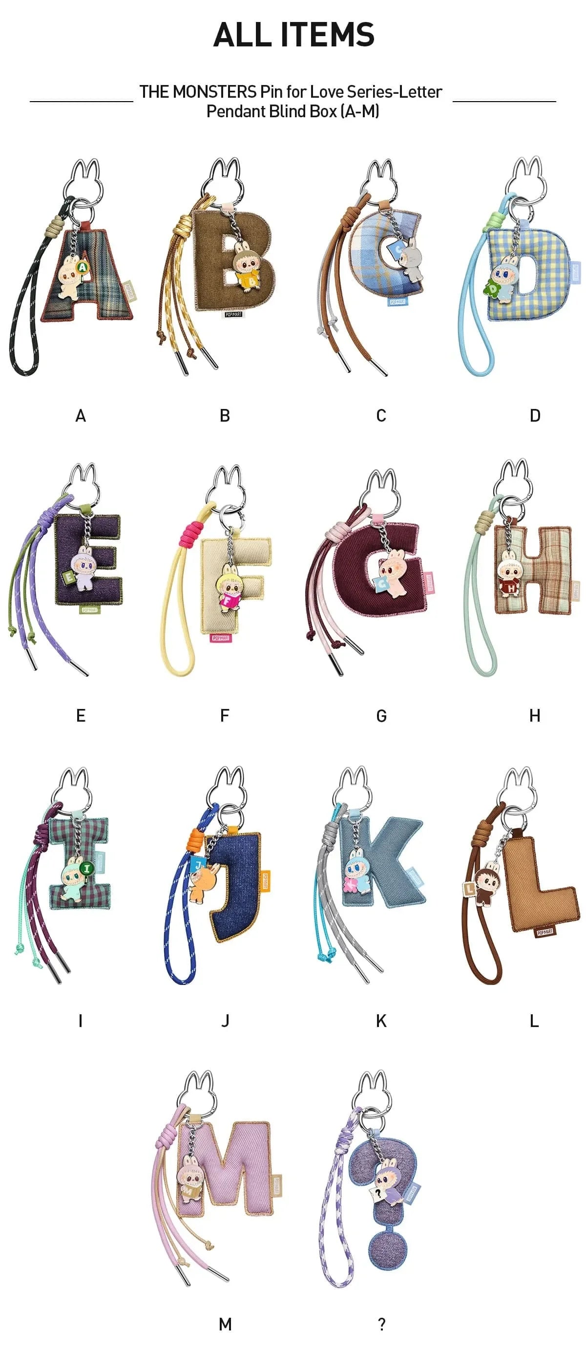 THE MONSTERS Pin for Love Series- Letter Pendant Blind Box (N-Z THE MONSTERS Pin for Love Series- Letter Pendant Blind Box (N-Z