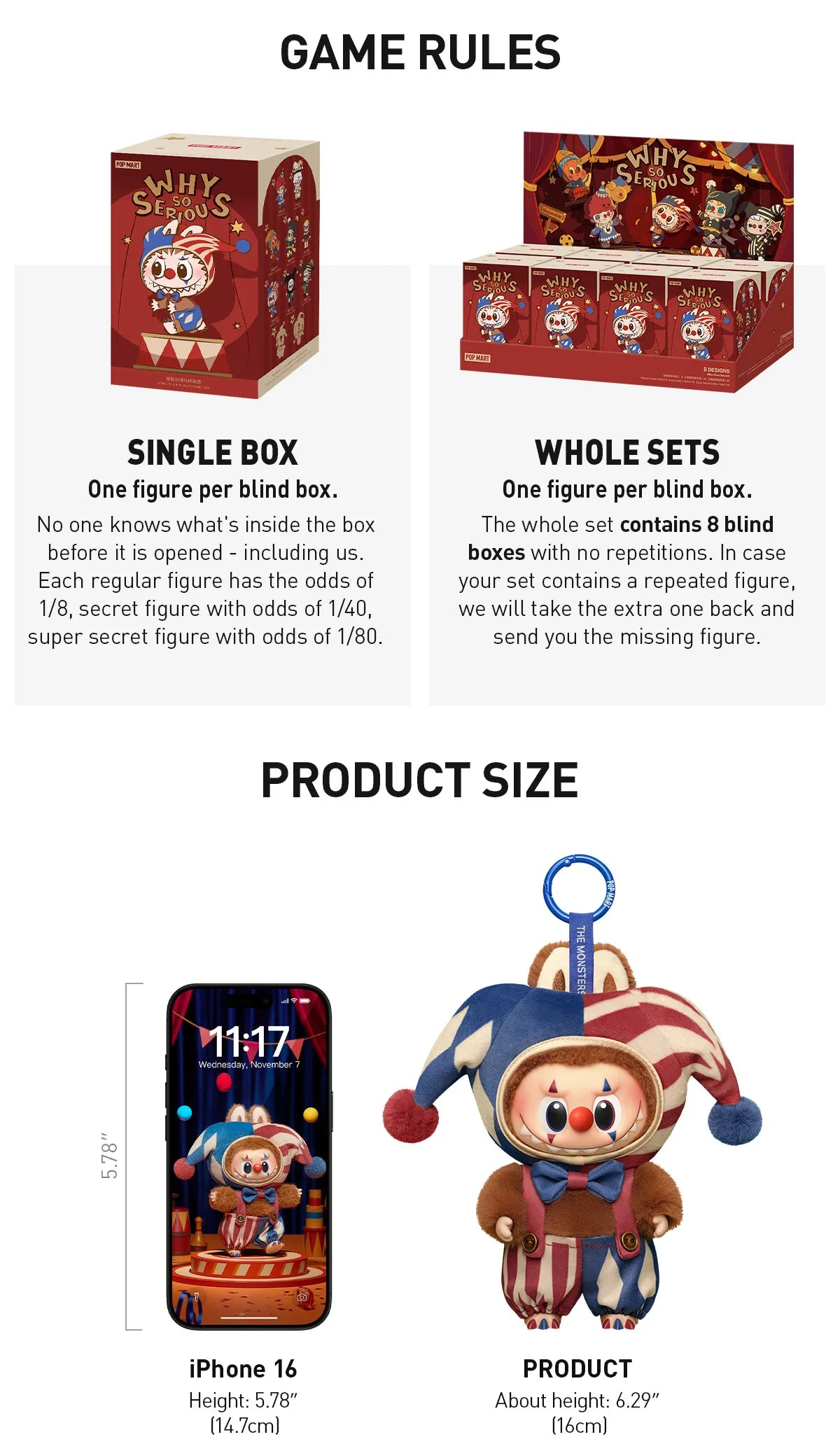 WHY SO SERIOUS Series-Vinyl Plush Pendant