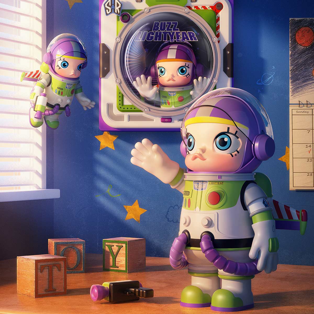MEGA SPACE MOLLY Buzz Lightyear In Space 3D Painting