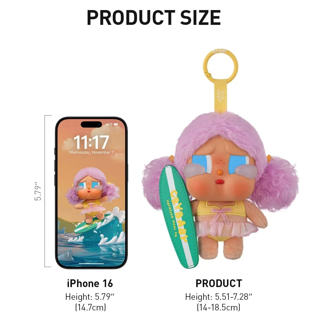 CRYBABY Vacation Mode On Series Vinyl Plush Pendant Blind Box