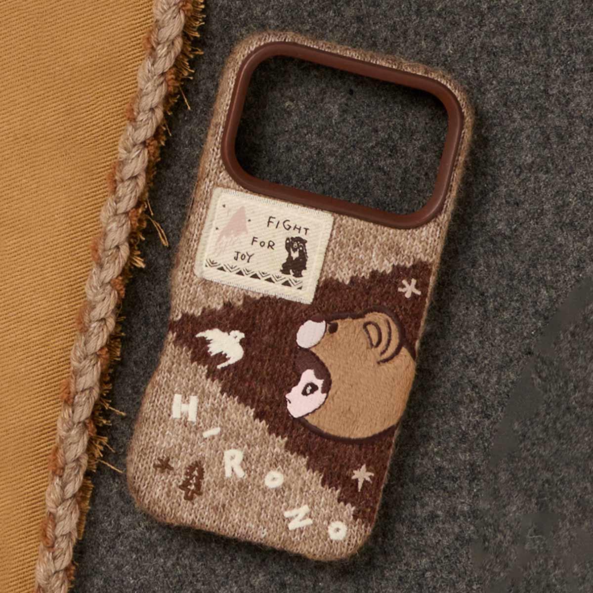 iPhone 17 Pro Hirono Road Journal Series-Knitted Phone Case iPhone 17 Pro Hirono Road Journal Series-Knitted Phone Case