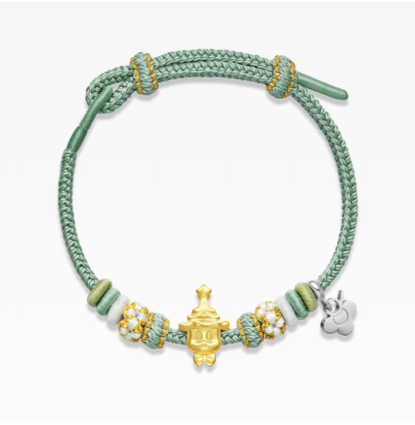 POPOP Twinkle Twinkle Soft Woven Fabric Silver Bracelet