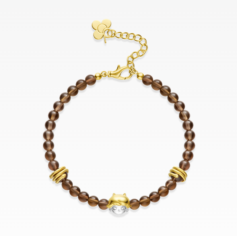 POPOP DIMOO Crystal Charm 925 Silver Bracelet