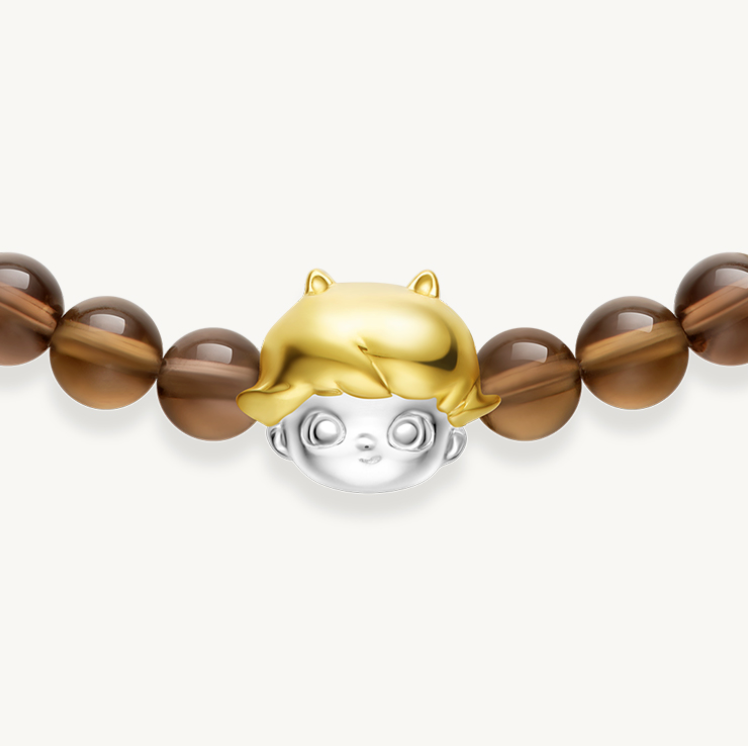 POPOP DIMOO Crystal Charm 925 Silver Bracelet