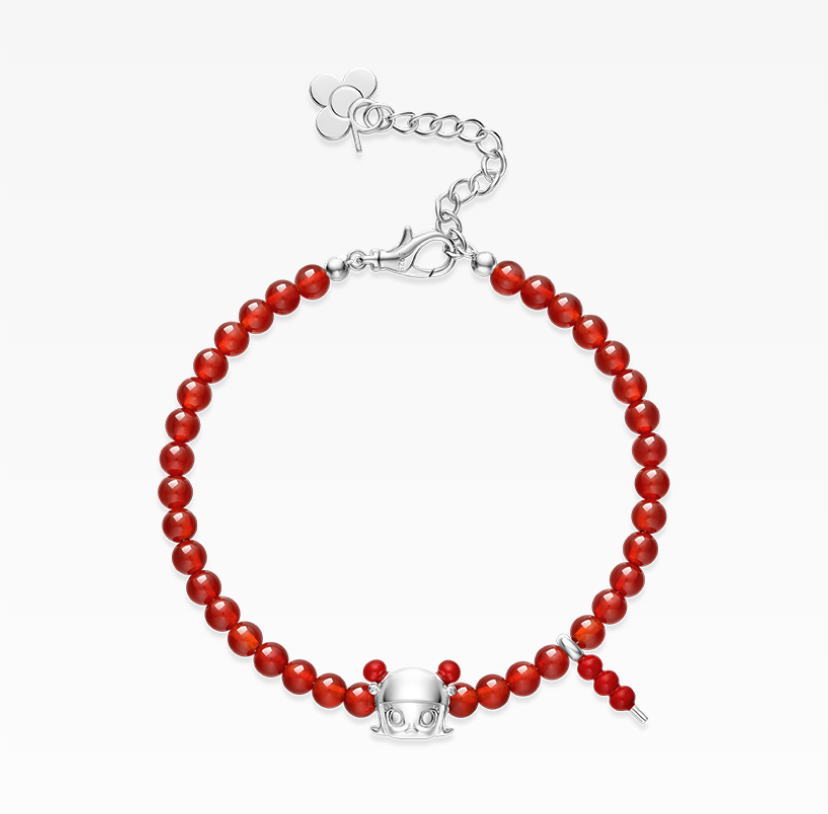 POPOP Molly Red Agate 925 Sterling Silver Bracelet