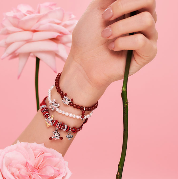 POPOP Molly Red Agate 925 Sterling Silver Bracelet