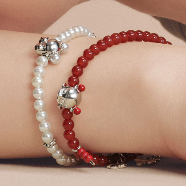 POPOP Molly Red Agate 925 Sterling Silver Bracelet