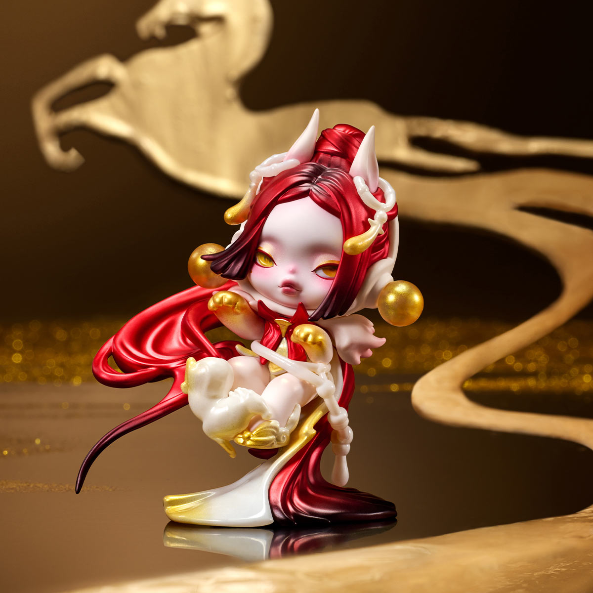 SKULLPANDA Celestial Horse Figure