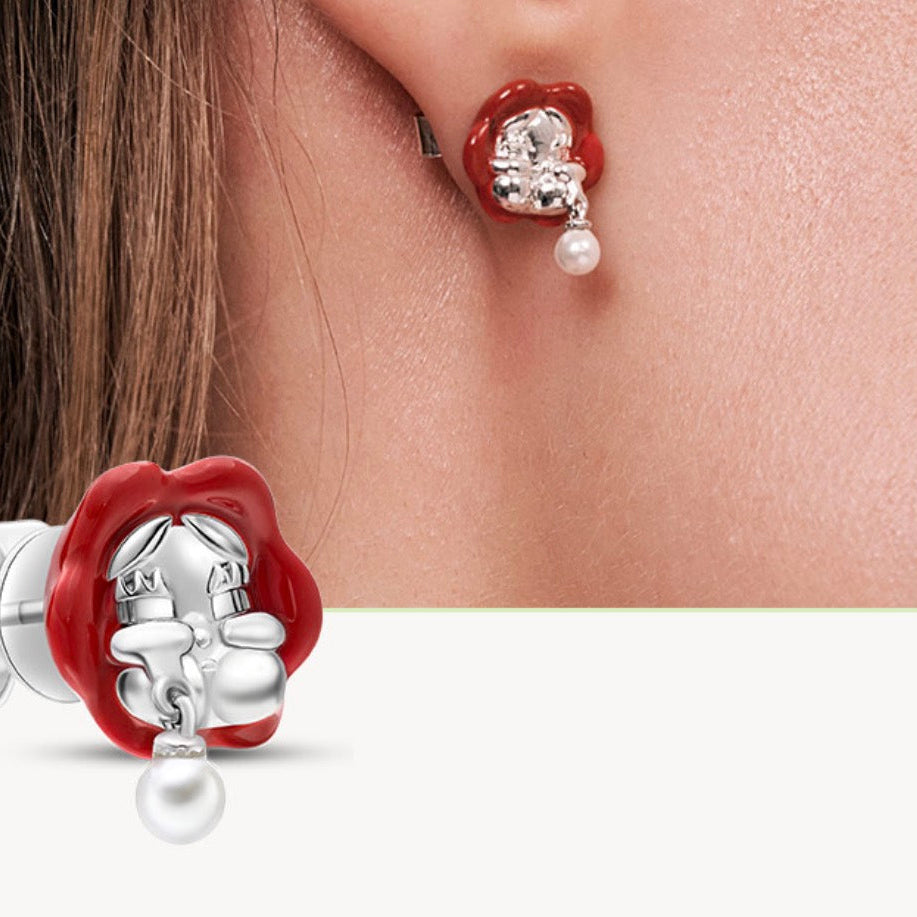 CRYBABY Crying for Love Red Rose Pearl Tear Jewelry Set