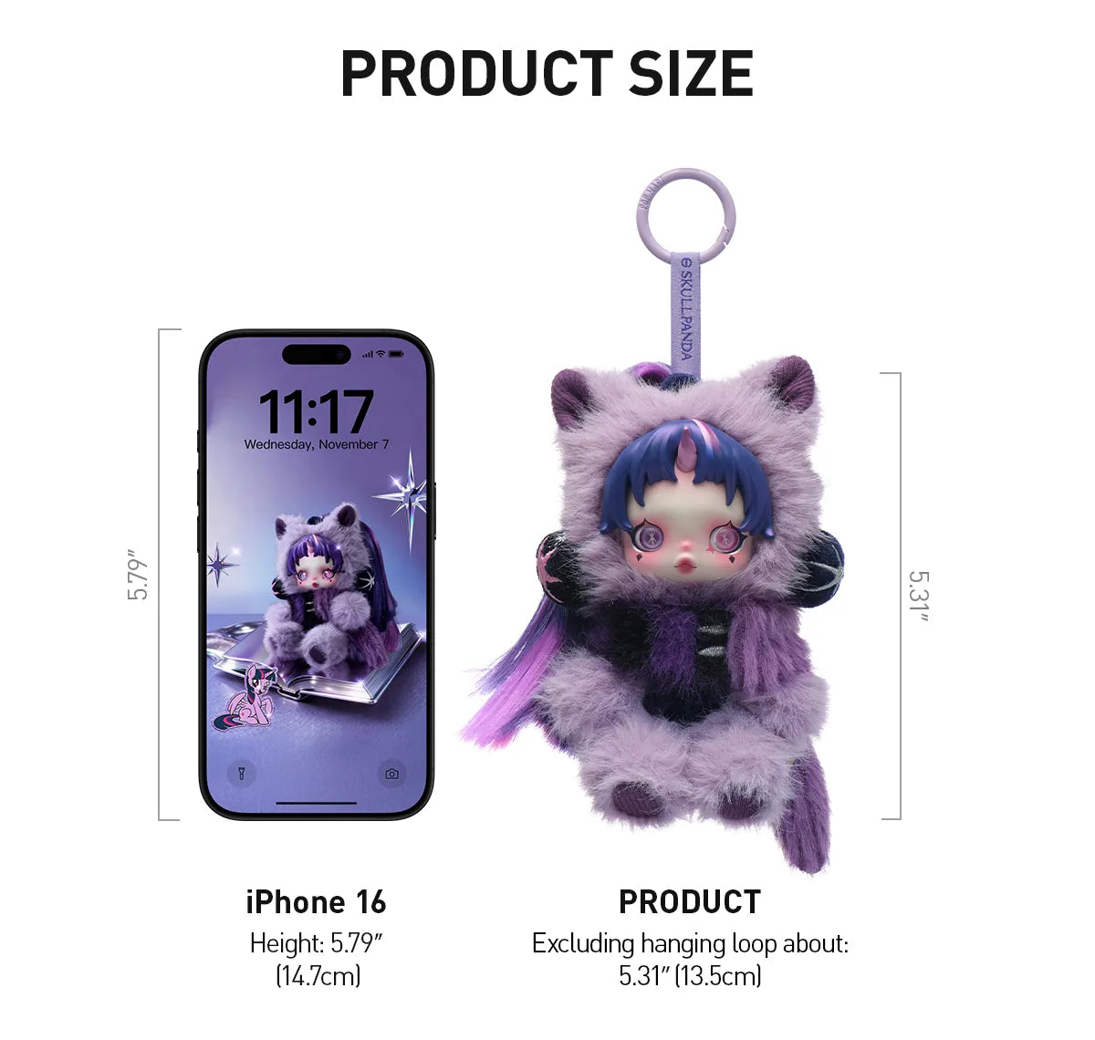 SKULLPANDA × My Little Pony Series Plush Doll Pendant