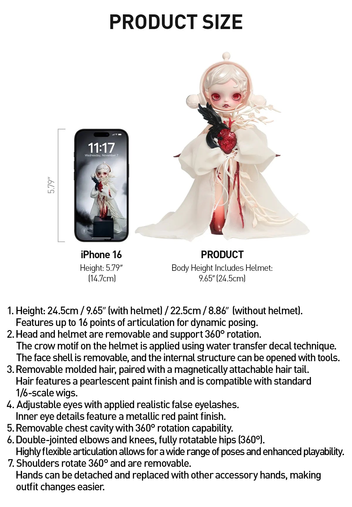 SKULLPANDA × GUO PEI 1/6 Action Figure