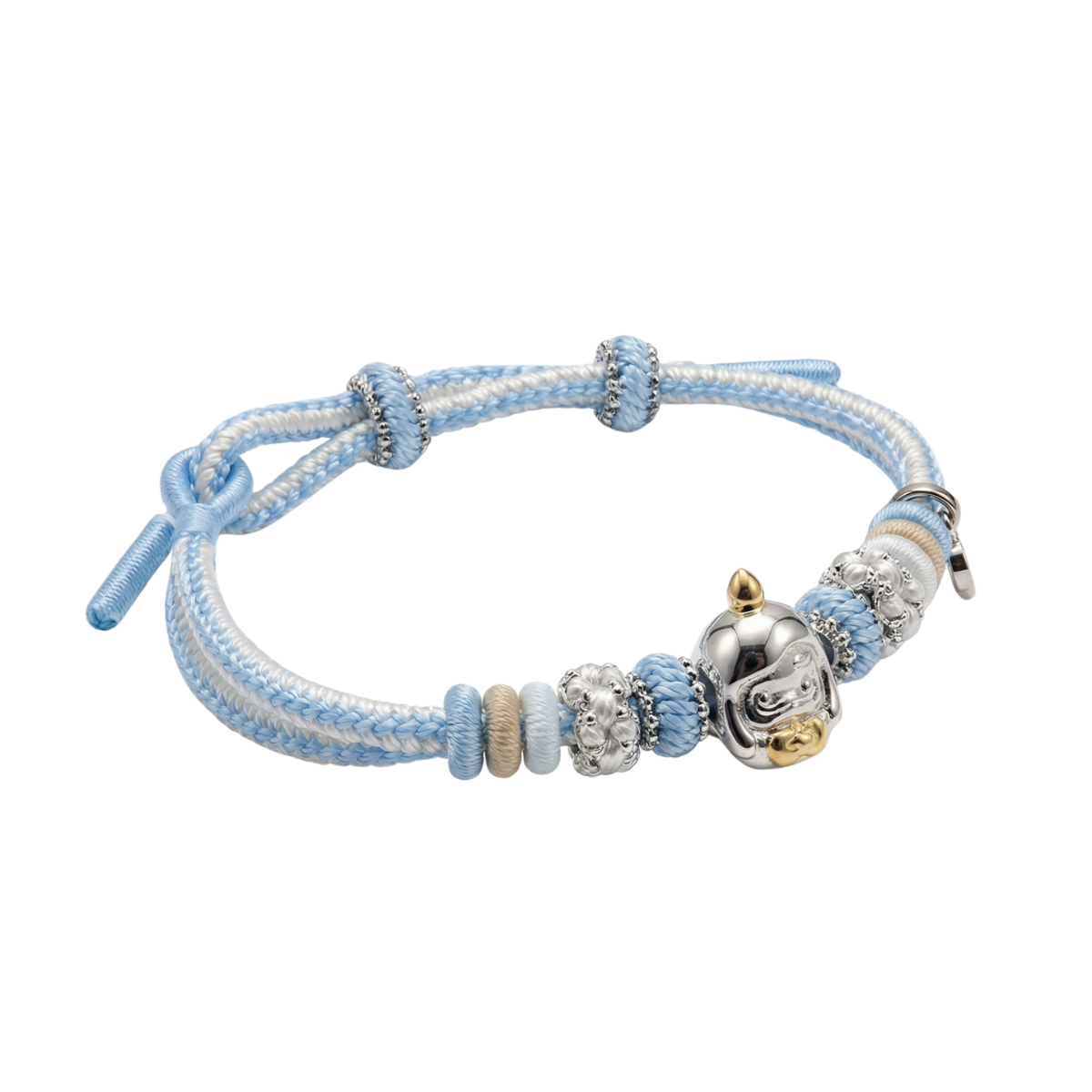 POPOP Chaka Soft Woven Fabric Silver Bracelet