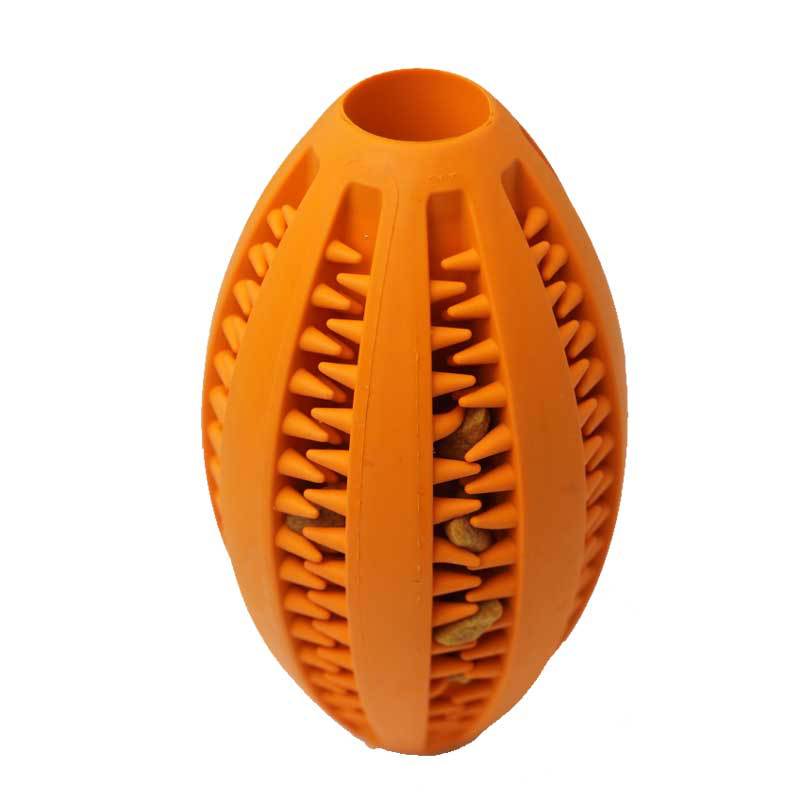 Dog Puzzle Toys For Big Dogs,Orange Football Dog Slow Feeder,Dog Interactive Toys - ri-son