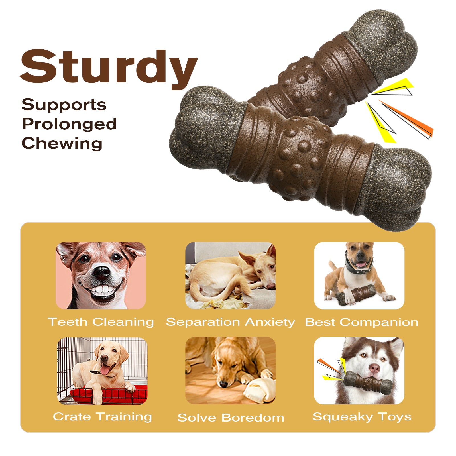 Bone Squeaky Dog Chew Toy