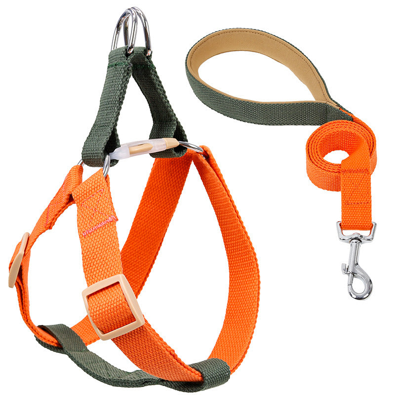 Dopamine Color Orange/ Green Harness and Leashes R-PD20052 OG - ri-son