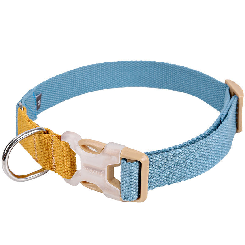 Corgi Neckband, Polyester-Cotton Webbing, No-Choke, Soft, Adjustable Dopamine Color Dog Collar - ri-son