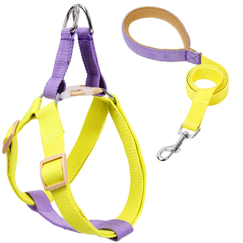 Dopamine Color Yellow/Purple Harness and Leashes R-PD20052 YP - ri-son